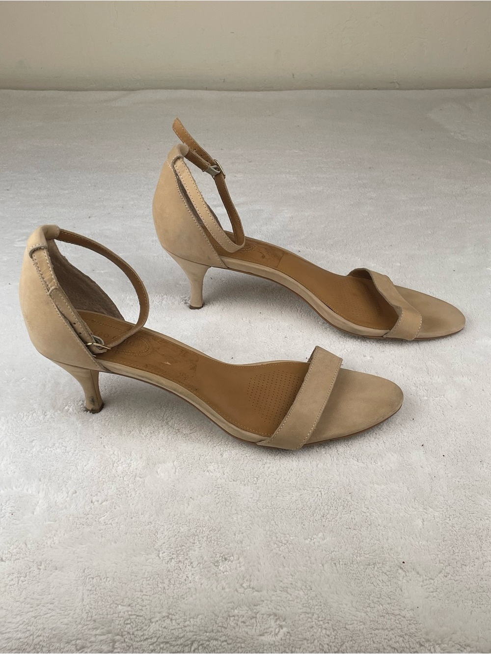 Corso Como Tan Suede Single-Strap Ankle Sandals